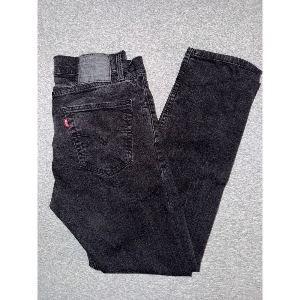 Levis 505 Mens Regular Fit Straight Leg Black Jeans Size 32x32 Classic Durable